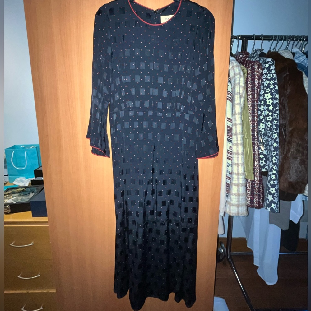 *DISCONTINUED* Cefinn Black Polka Dot Maxi Dress